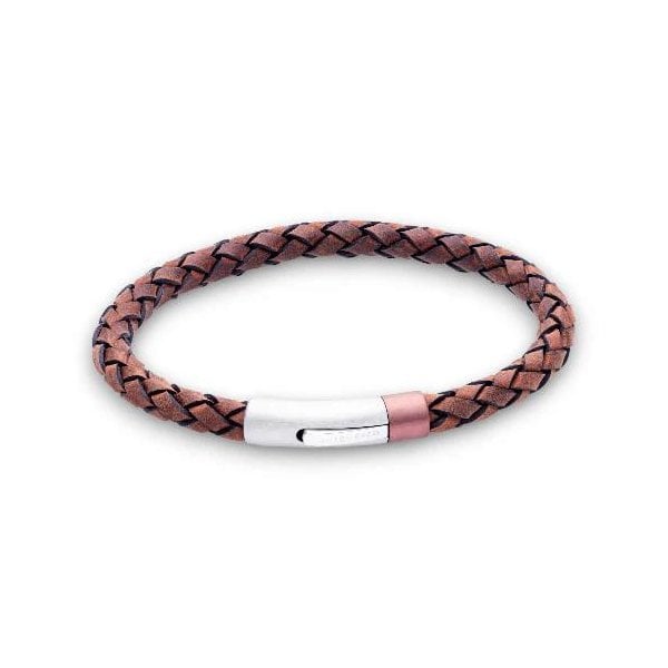 Gents Dark Brown Leather Bracelet 21cm