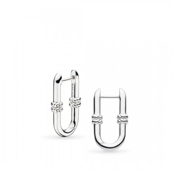 Marina Rope Bar Link Hinged Hoop Earrings
