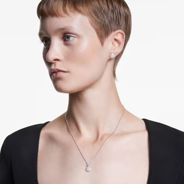Sublima set, White, Rhodium plated