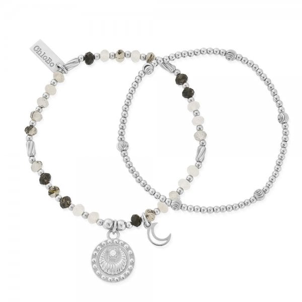 Rising Woman Black Rutilated Quartz Bracelet Set