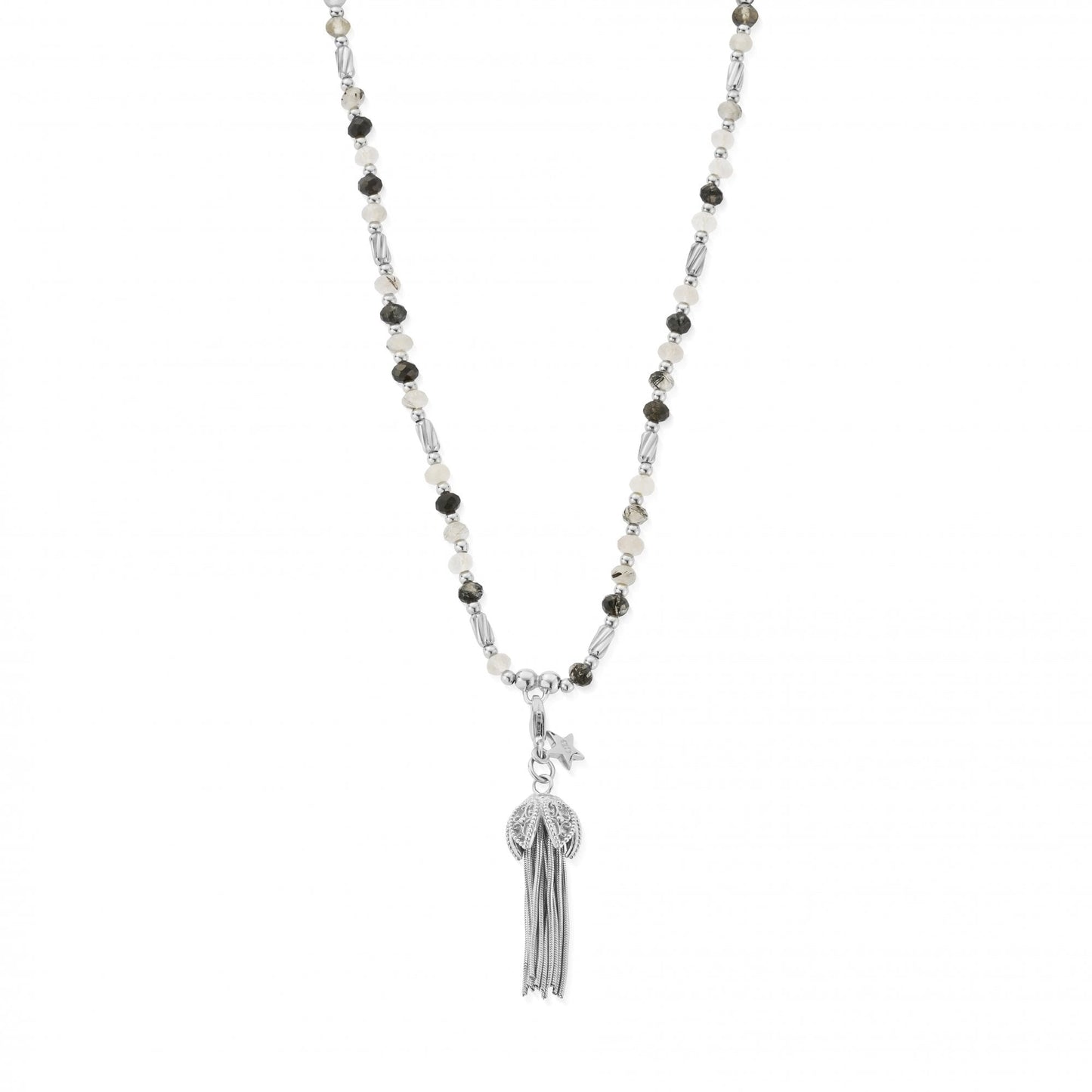 Ladies Tassel of Joy Rutilated Quartz Necklace