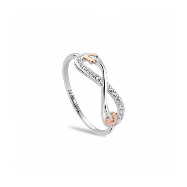 Tree of Life Infinity Silver Ring - Size N