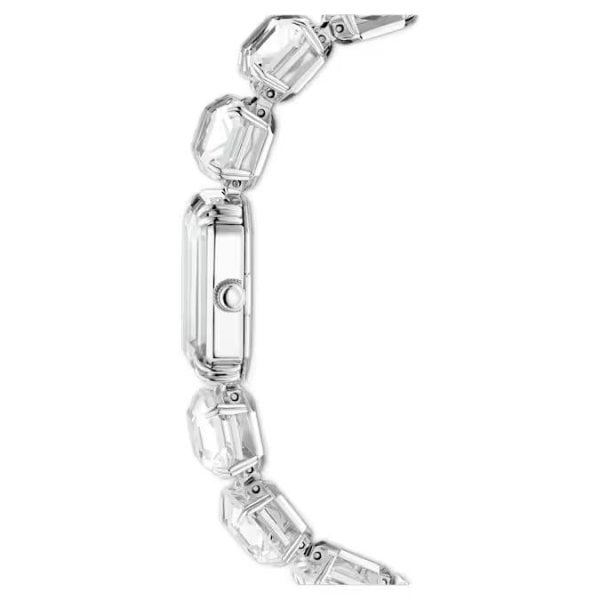 Watch, Octagon cut bracelet, White, Stainless Stee