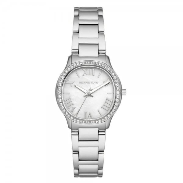 Mini Sage Pavé Silver-Tone Ladies Watch