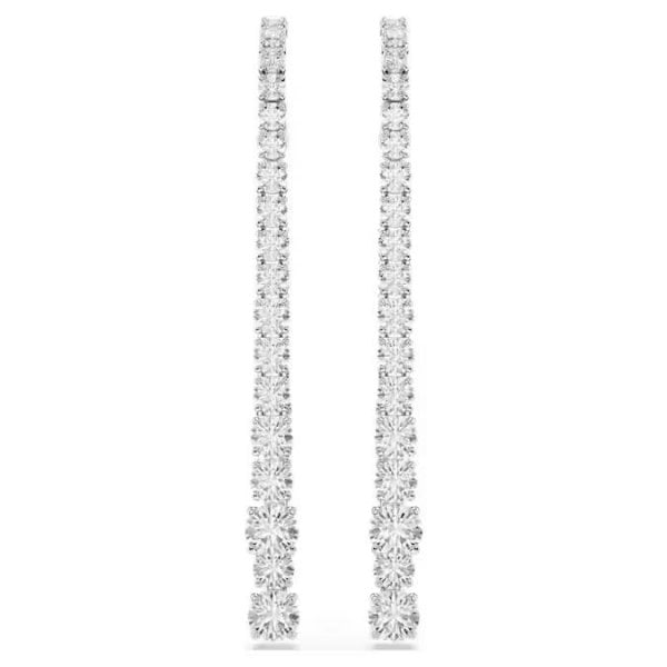 Matrix drop earrings, Gradient of round cuts