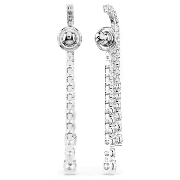 Matrix drop earrings, Gradient of round cuts