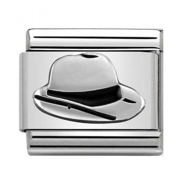 Silver Panama Hat Charm