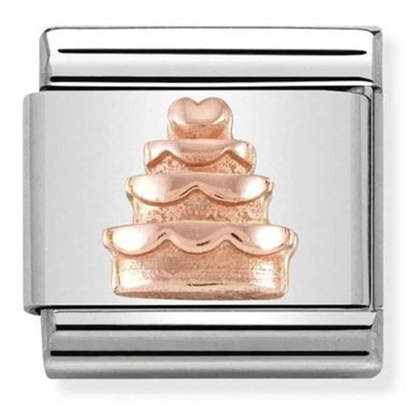 Classic Rose Gold Tiered Cake Charm
