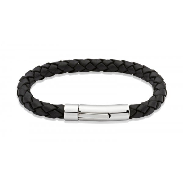 Gents Black Leather Bracelet
