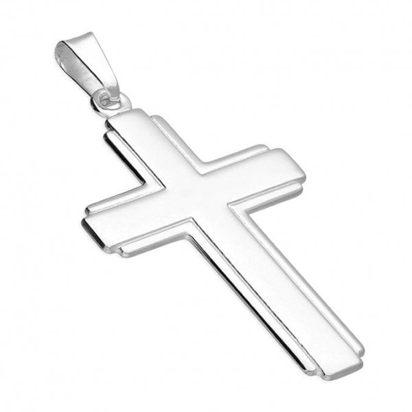 Sterling Silver Cross - Art Deco Cross