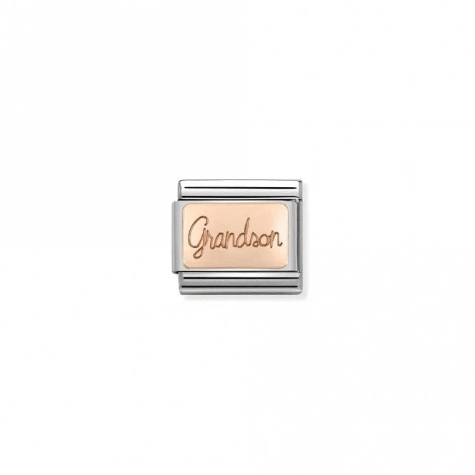 Rose Gold Grandson Charm