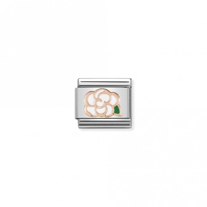 Rose Gold Camellia Charm