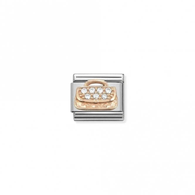 Classic Rose Gold CZ Handbag Charm