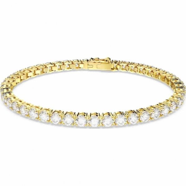 Matrix Tennis bracelet, Round cut, Small, White XL