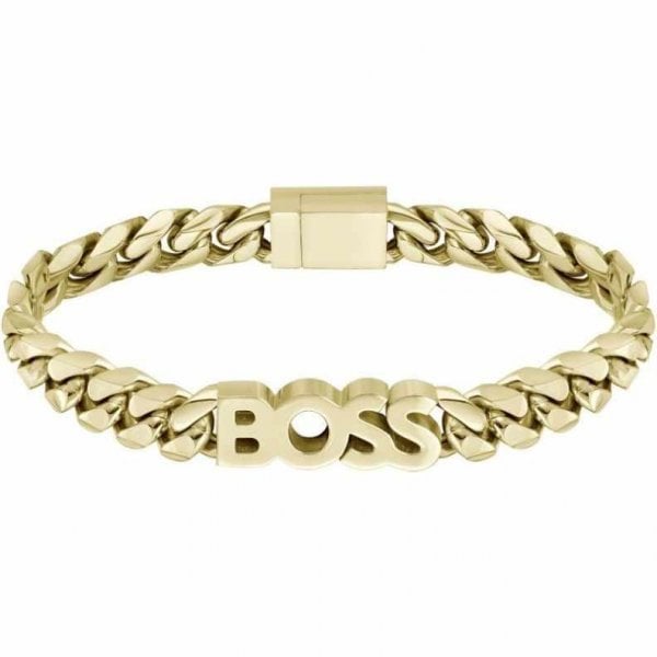 Gents Kassy Gold Tone IP Stainless Steel Bracelet