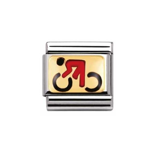 Gold Cyclist Charm