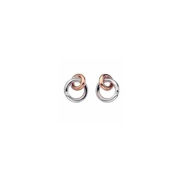 Eternity Interlocking Two-Tone Earrings