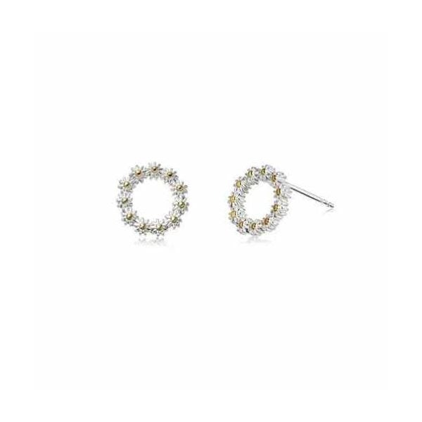 Iota Daisy Circle Earrings