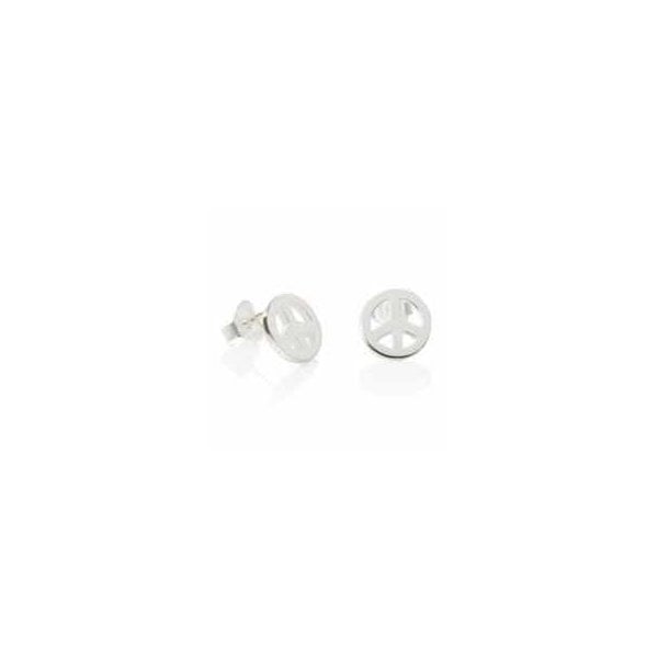 Silver Peace Sign Earrings