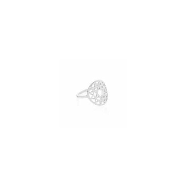 Silver Heart Chakra Ring - Size Medium