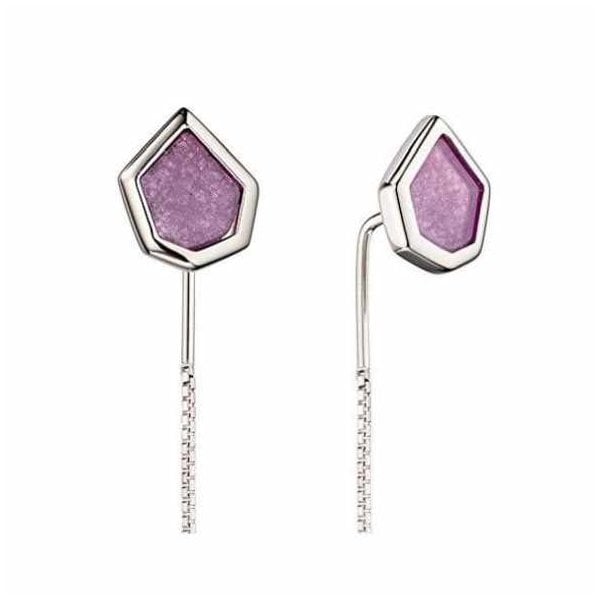 Purple Quartz Long Earrings