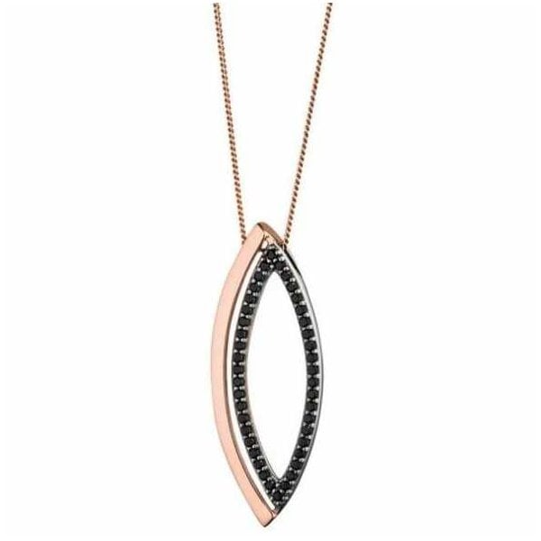 Rose Gold Marquise Pavee Pendant