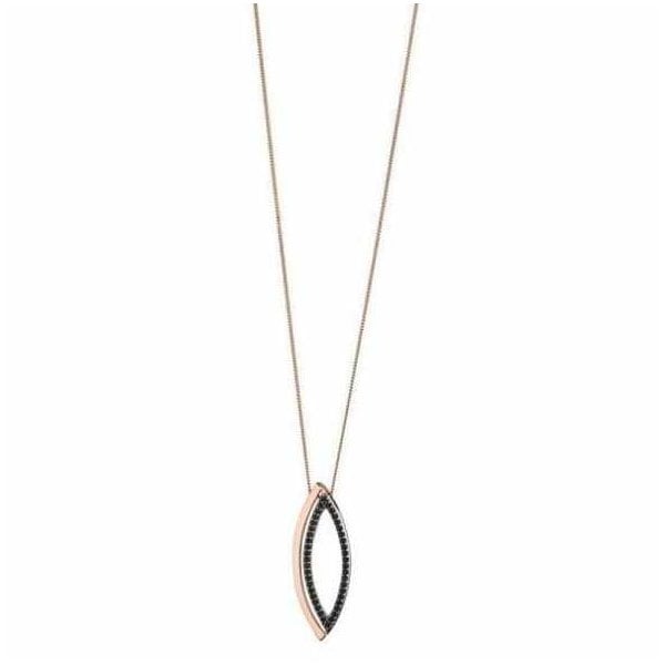 Rose Gold Marquise Pavee Pendant