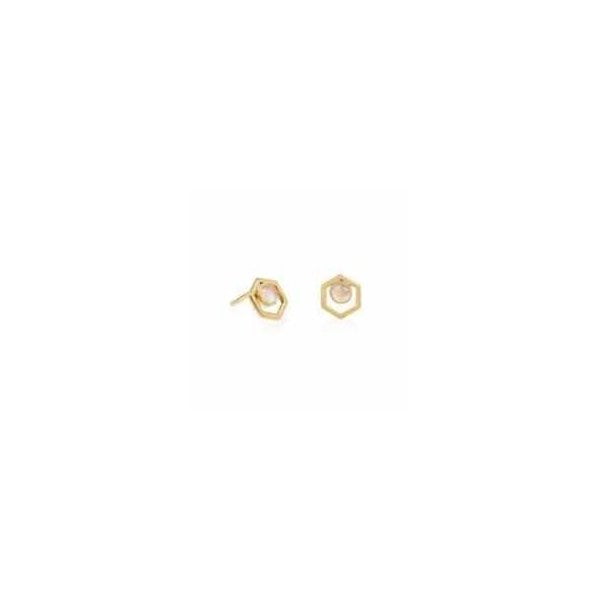 Gold Rose Quartz Healing Earrings