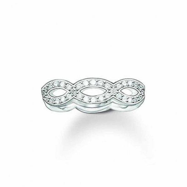 silver infinity ring size 54