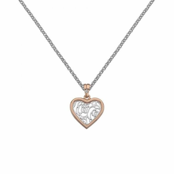 Faith Heart Pendant - Rose Gold