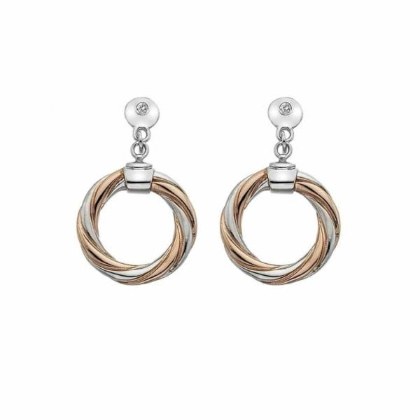 Two Tone Twisted Breeze Earrings