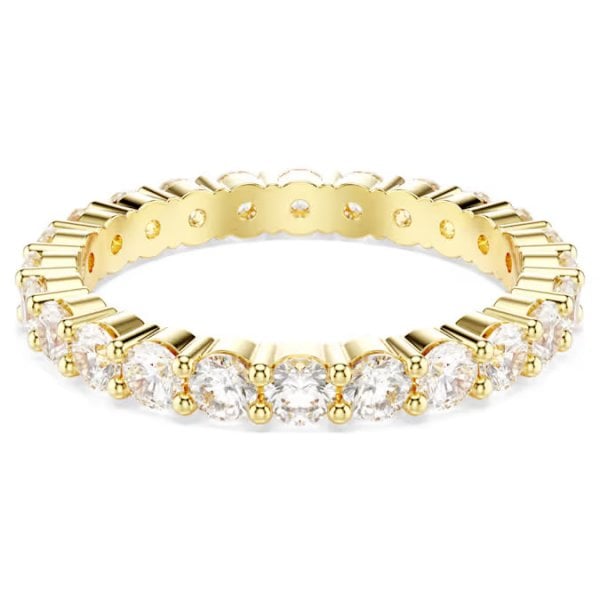 Stilla ring, Set (2), Round cut, White, Gold-tone, S60