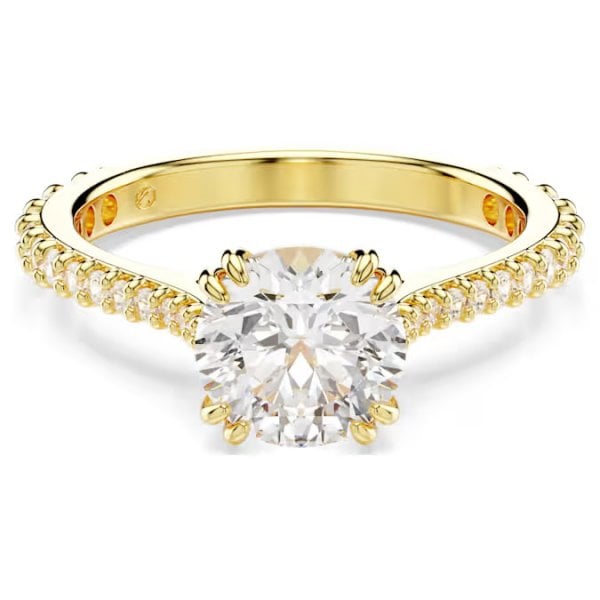 Stilla ring, Set (2), Round cut, White, Gold-tone, S60