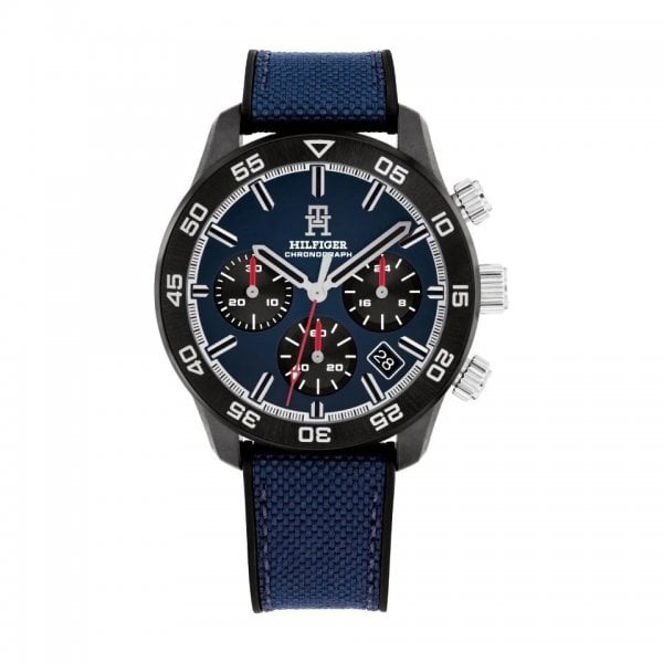 Mens TH85 Blue Chronograph Fabric Strap Watch