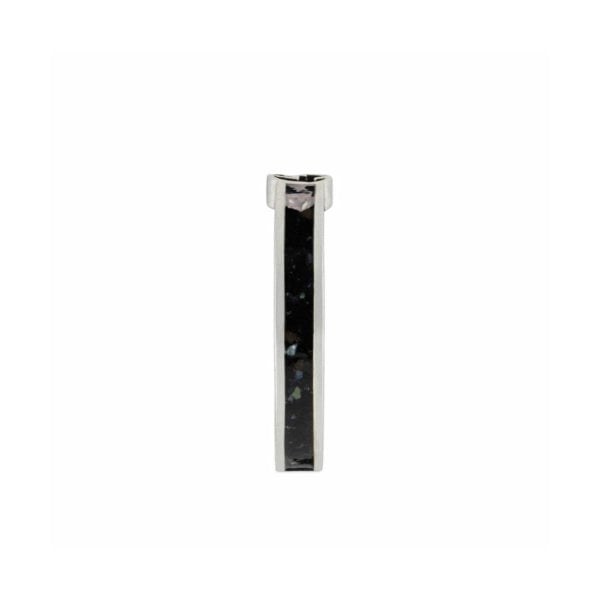 Silver & Black Enamel Interlocking G 3.5mm Ring