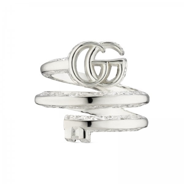 Sterling Silver GG Marmont Double Ring
