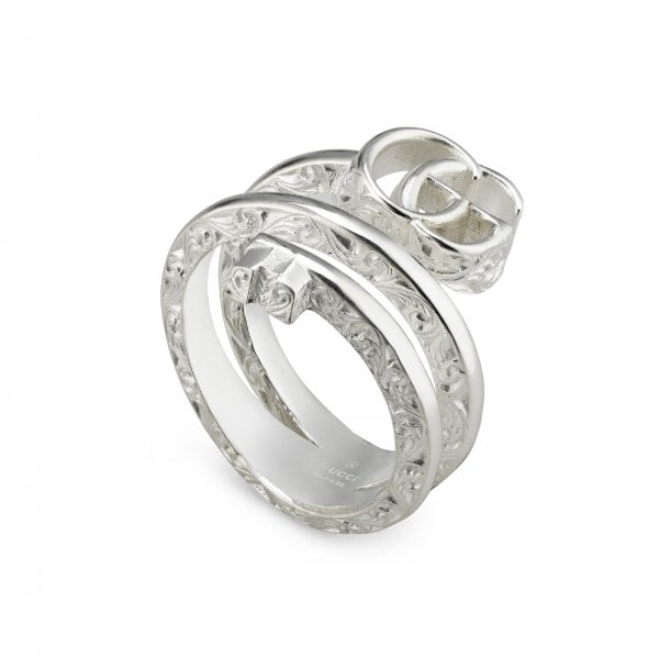 Sterling Silver GG Marmont Double Ring