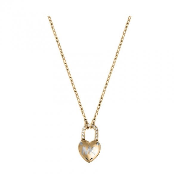 MK Logo Heart Necklace