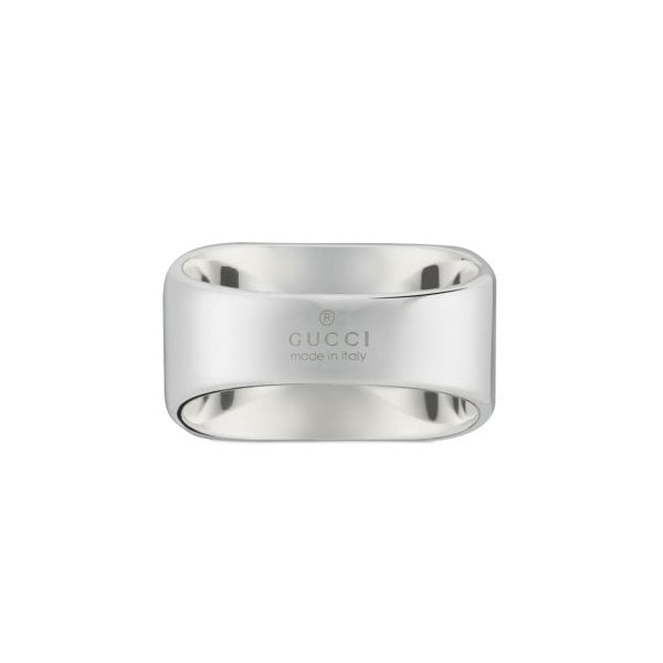 Tag Sterling Silver with Interlocking Logo Signet 19mm Ring