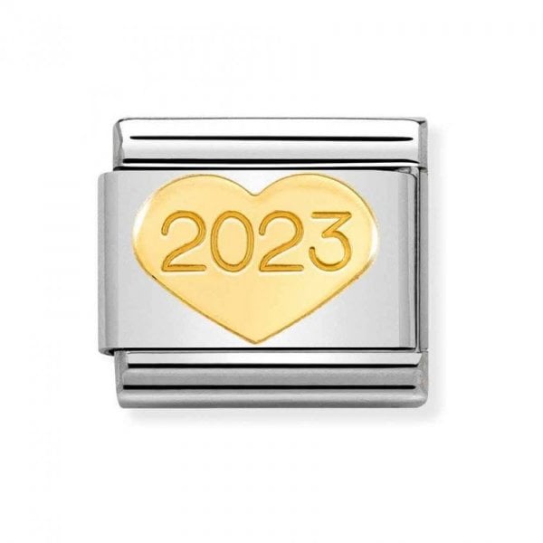 Gold 2023 Heart Charm