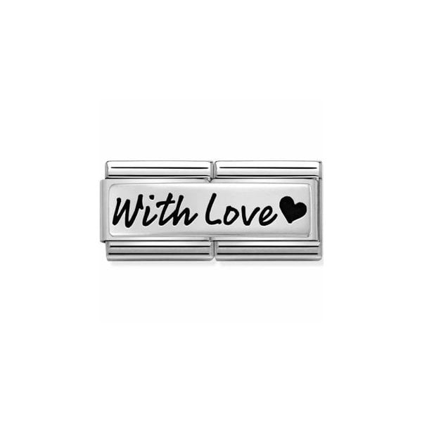 Classic Double Engraved Steel Silver Custom Love Charm