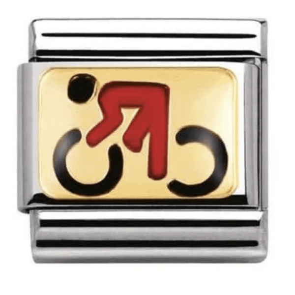 Gold Cyclist Sports Charm