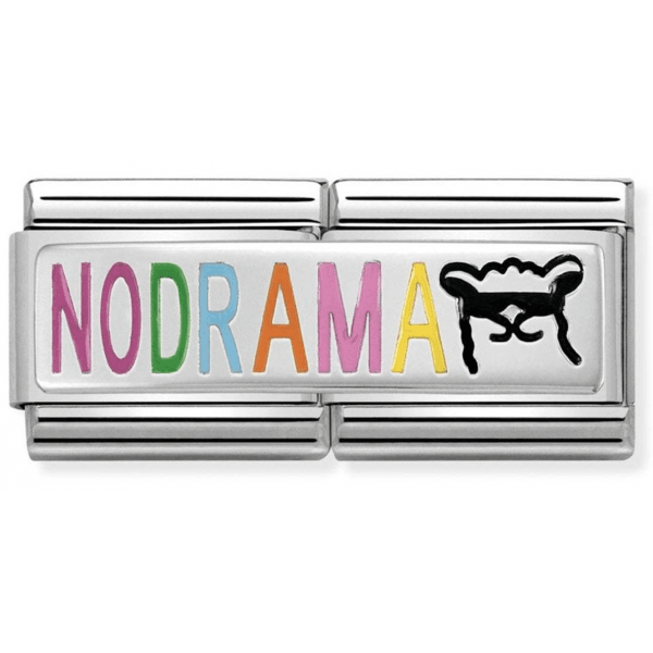 Silver No Drama Llama Double Charm