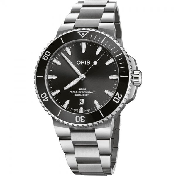 Men's Grey Dial Aquis Date 43.5mm Watch