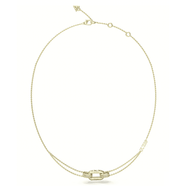 16-18'' G Logo & Crystal Charm Necklace