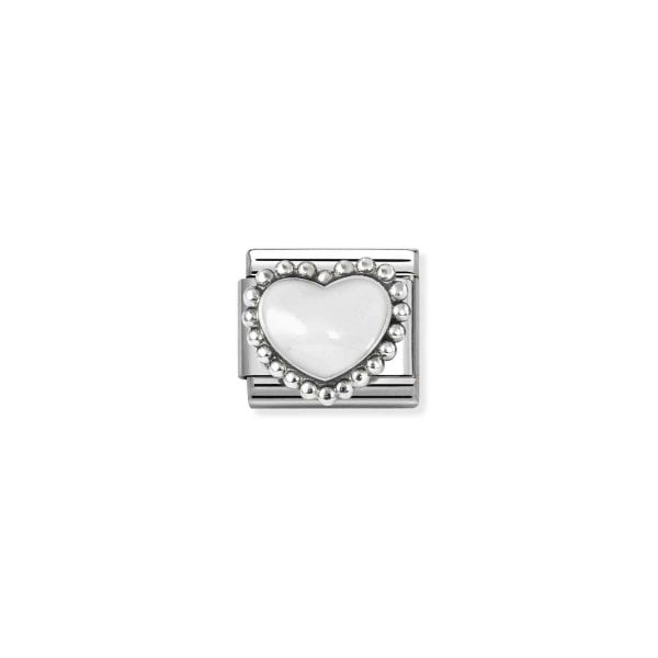 White raised heart