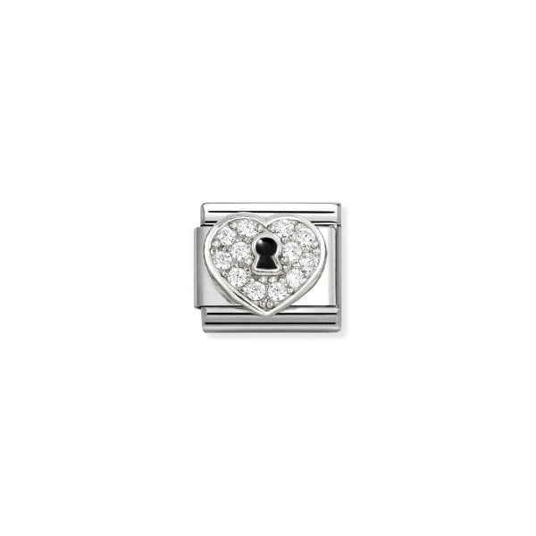 Heart padlock WHITE