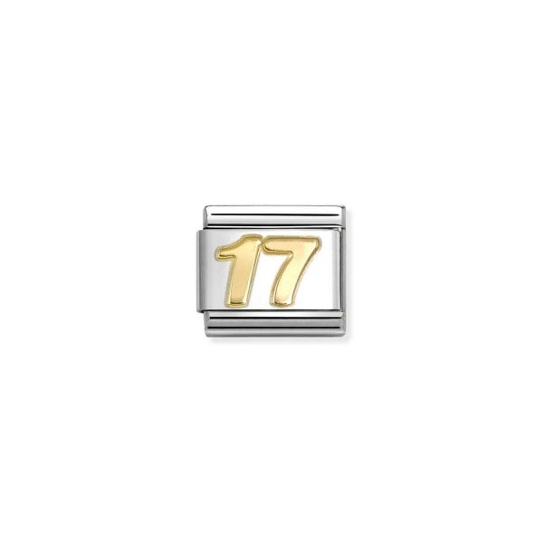 CLASSIC Gold Number 17 Charm