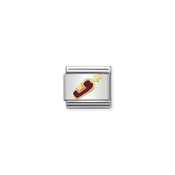 Red Wine Gold Charm