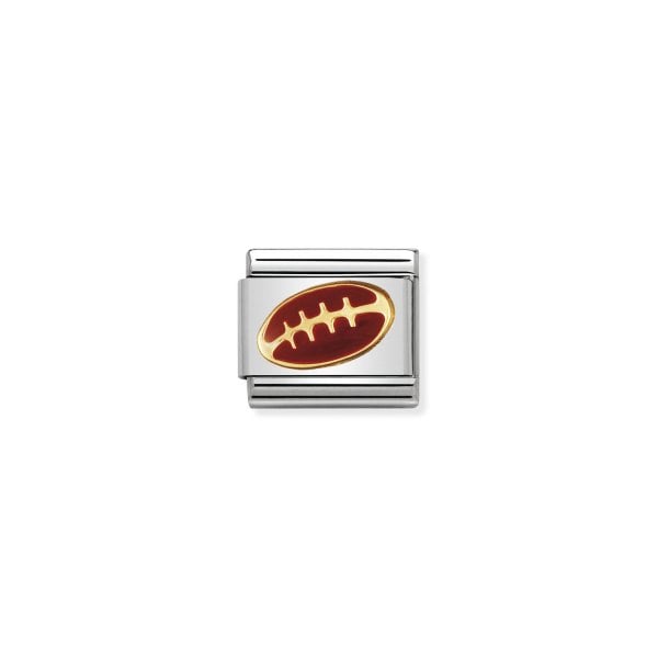 Gold American Football Charm